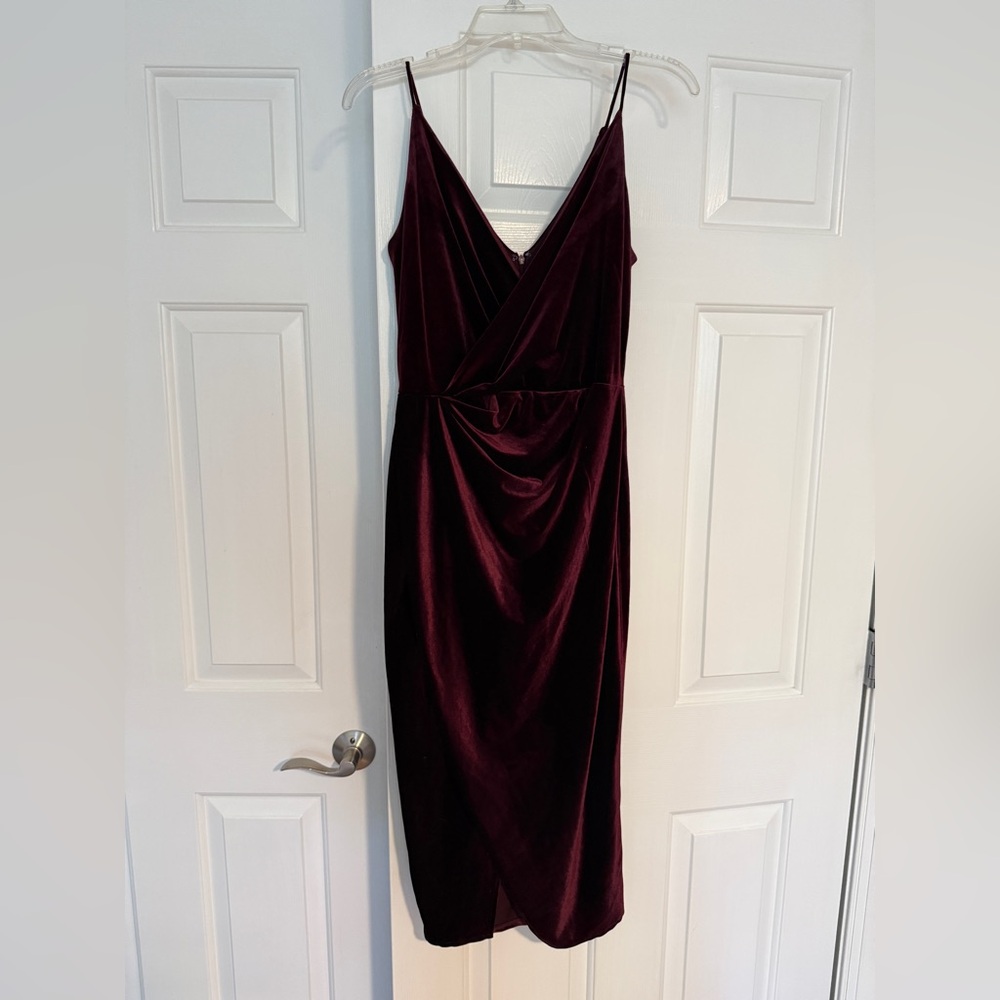 Betsey Johnson Velvet Plum Dress - Size 8